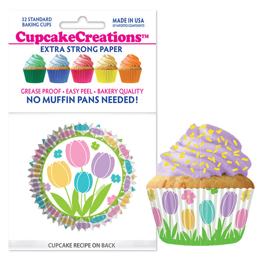 9228 Cupcake Creations Spring Tulips Baking Cups