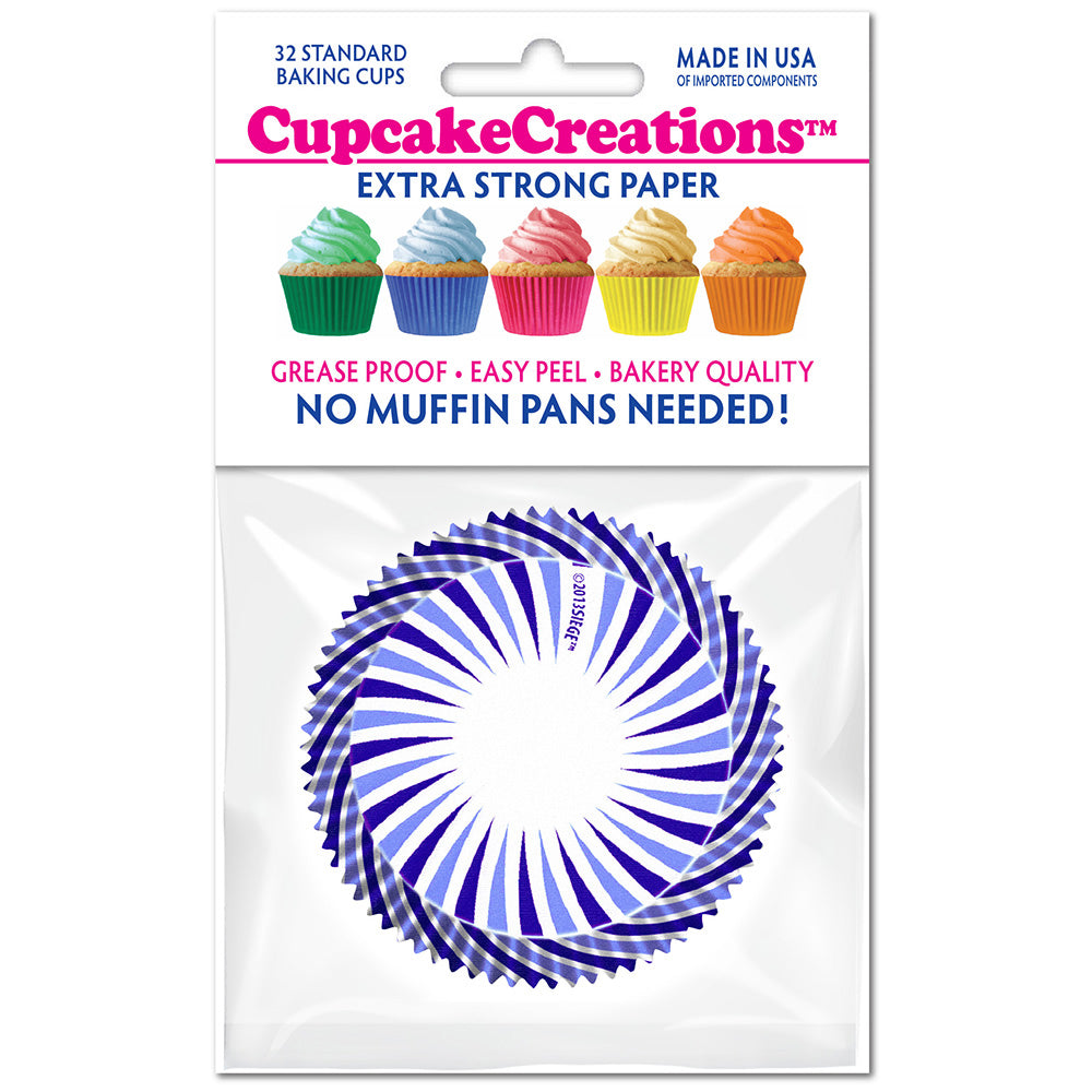 8802 Cupcake Creations Blue Swirl Baking Cups