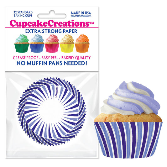 8802 Cupcake Creations Blue Swirl Baking Cups