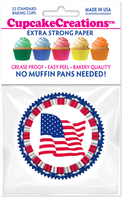 8834 Cupcake Creations Stars and Stripes Baking Cups