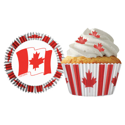 8843 Cupcake Creations Canada Flag Baking Cups