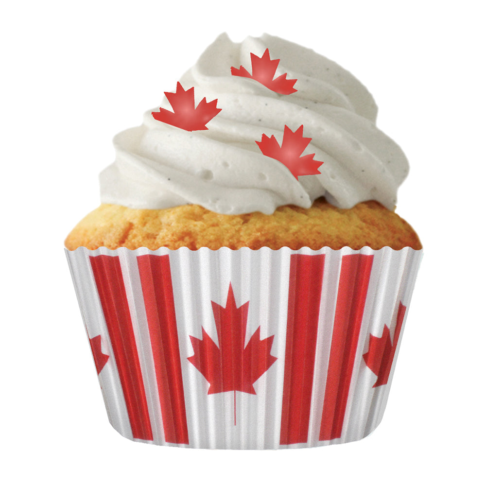 8843 Cupcake Creations Canada Flag Baking Cups