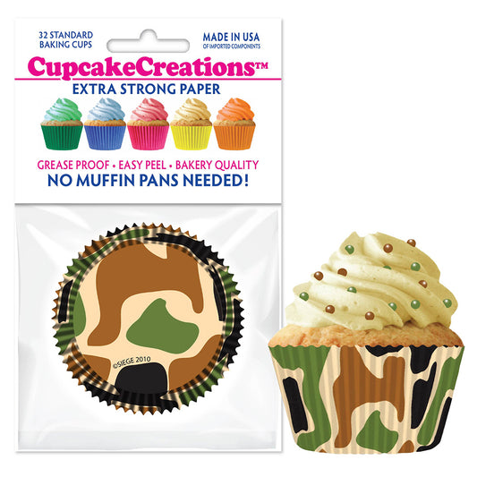 8846 Cupcake Creations Camo Baking Cups