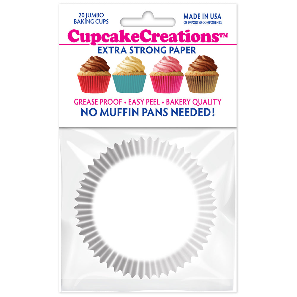 8851 Cupcake Creations Jumbo White Baking Cups