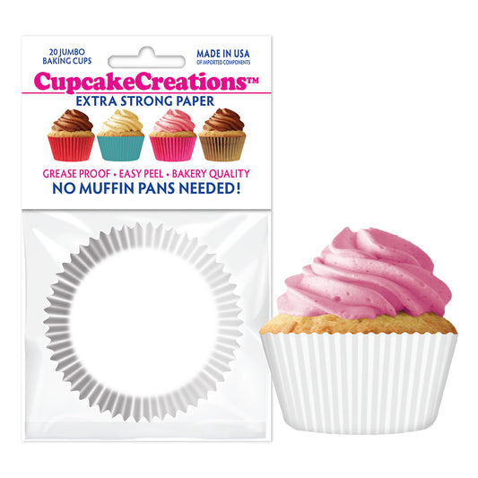 8851 Cupcake Creations Jumbo White Baking Cups