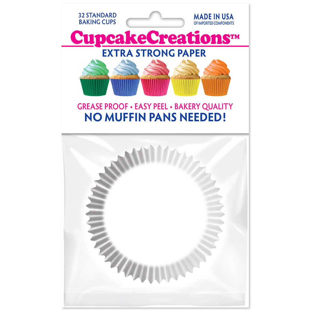 8852 Cupcake Creations Solid White Baking Cups