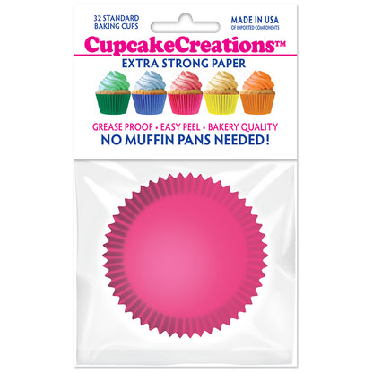 8853 Cupcake Creations Solid Hot Pink Baking Cups