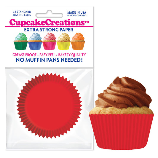 8854 Cupcake Creations Solid Red Baking Cups