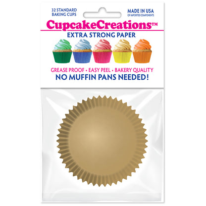 8856 Cupcake Creations Solid Gold Baking Cups