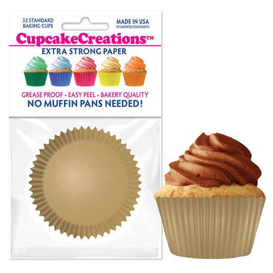 8856 Cupcake Creations Solid Gold Baking Cups