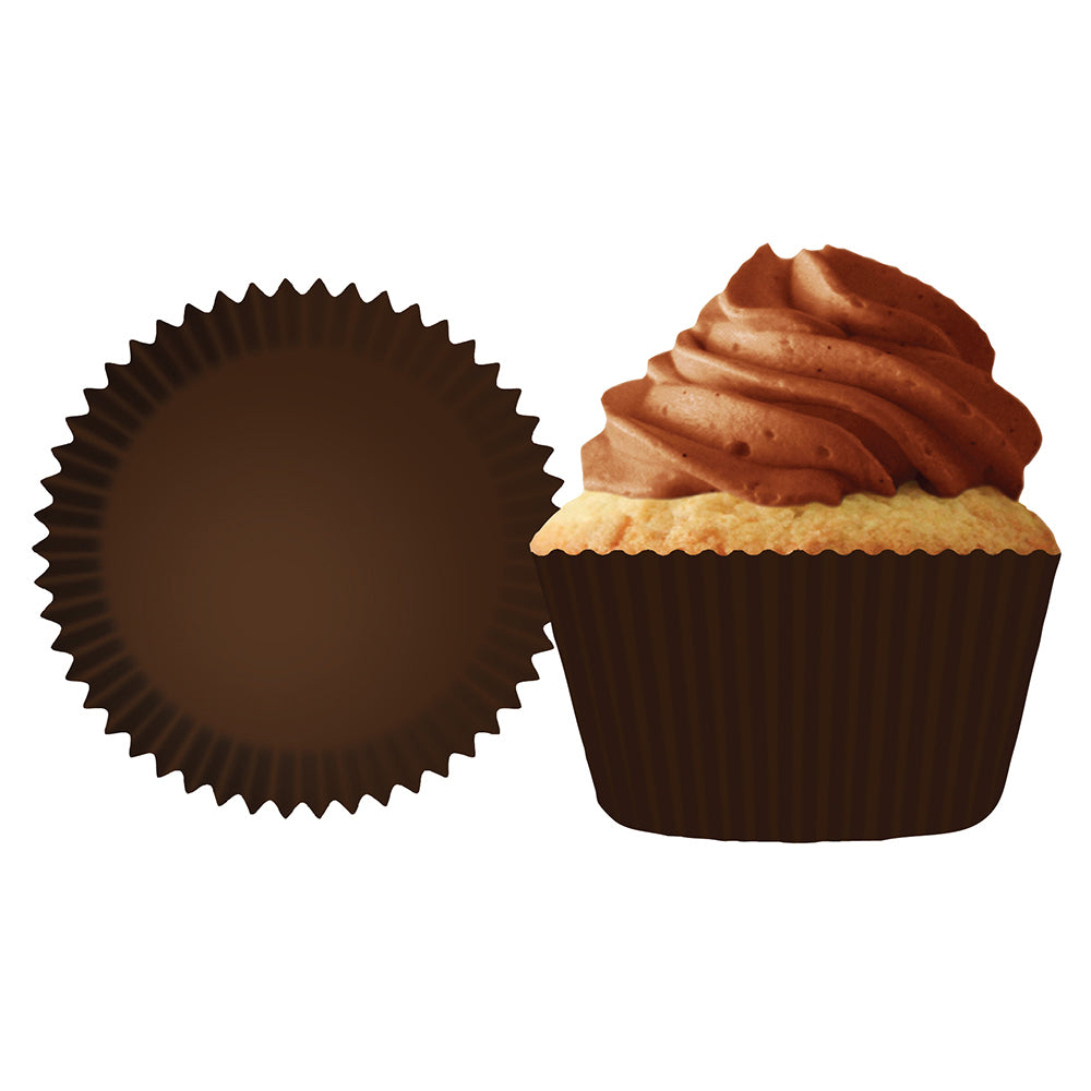 8857 Cupcake Creations Solid Chocolate Brown Baking Cups