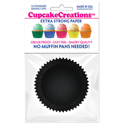 8858 Cupcake Creations Solid Black Baking Cups