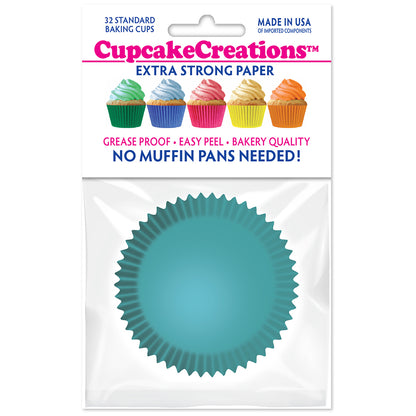 8860 Cupcake Creations Solid Turquoise Baking Cups