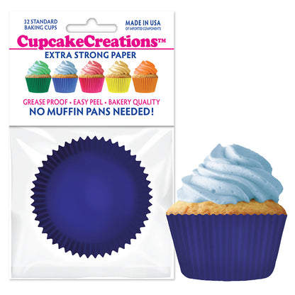 8861 Cupcake Creations Solid Blue Baking Cups