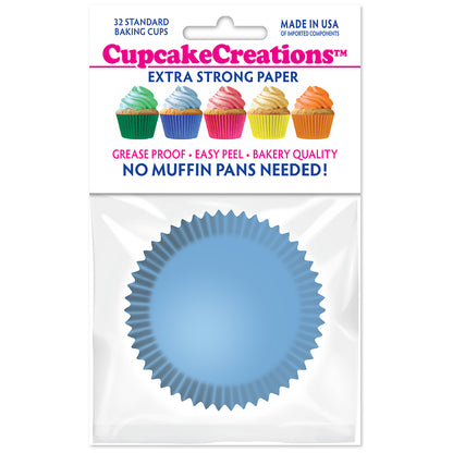 8863 Cupcake Creations Solid Light Blue Baking Cups