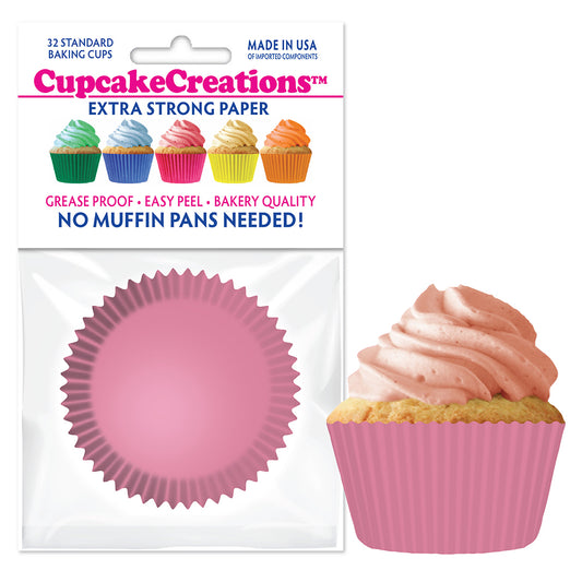 8864 Cupcake Creations Solid Light Pink Baking Cups