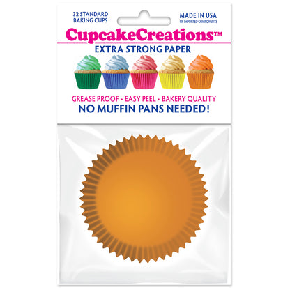 8865 Cupcake Creations Solid Orange Baking Cups