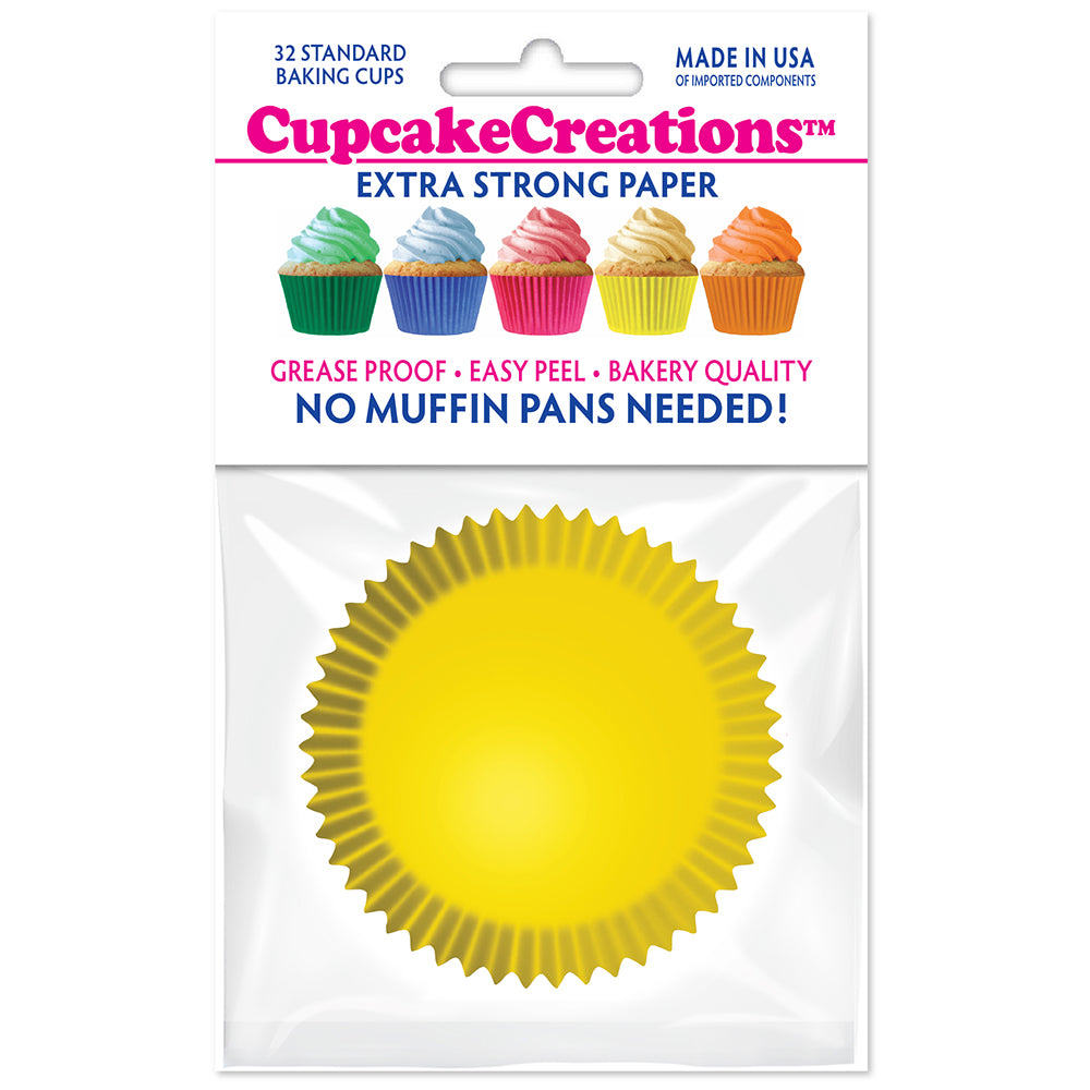 8866 Cupcake Creations Solid Yellow Baking Cups