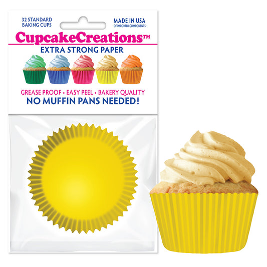 8866 Cupcake Creations Solid Yellow Baking Cups