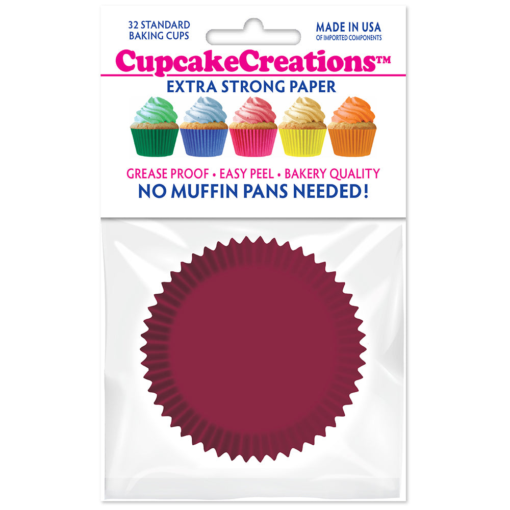 8868 Cupcake Creations Solid Burgundy Baking Cups