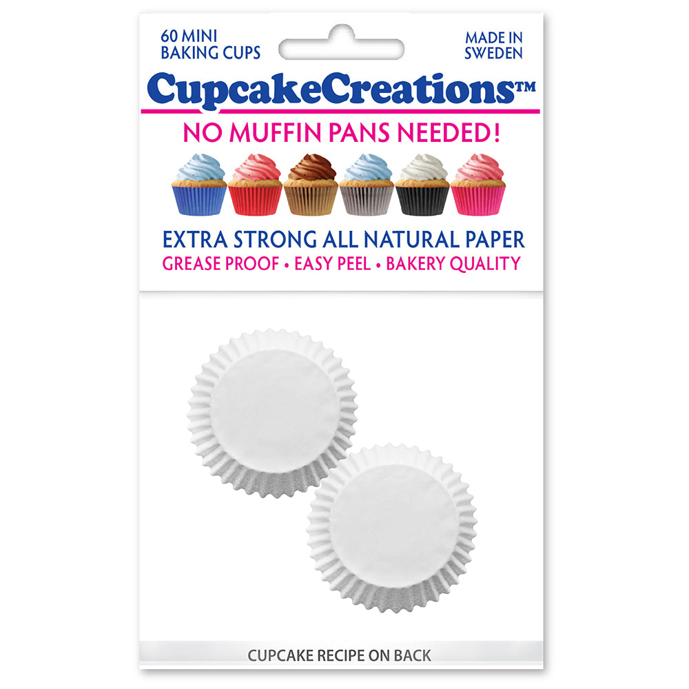 8872 Cupcake Creations Mini White Baking Cups