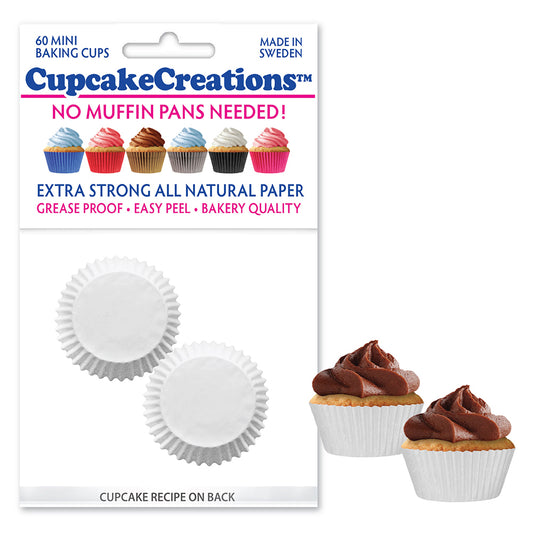 8872 Cupcake Creations Mini White Baking Cups