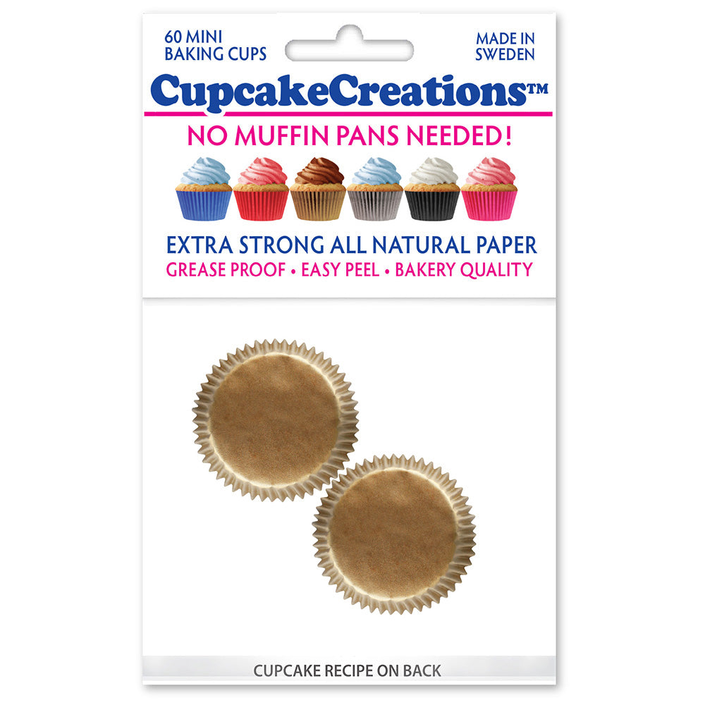 8876 Cupcake Creations Mini Gold Baking Cups