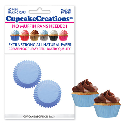 8877 Cupcake Creations Mini Light Blue Baking Cups