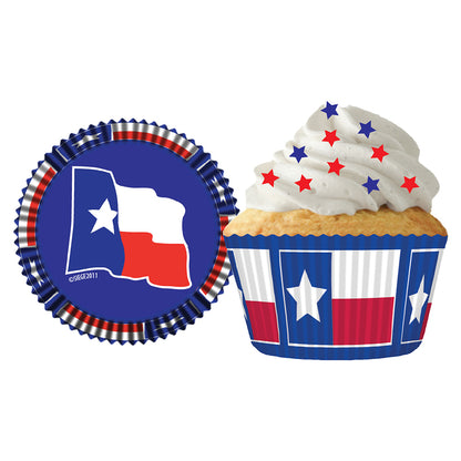 8936 Cupcake Creations Texas Flag Baking Cups