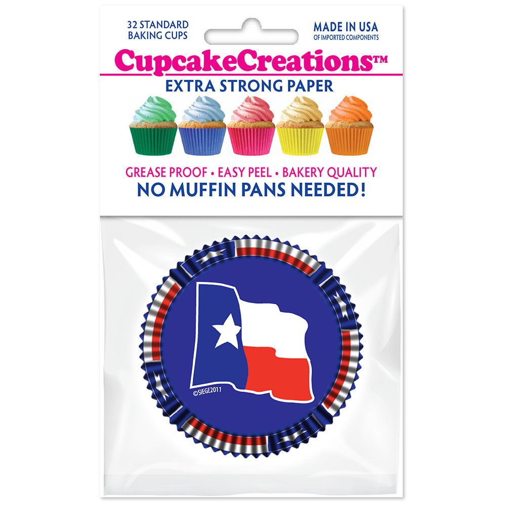 8936 Cupcake Creations Texas Flag Baking Cups