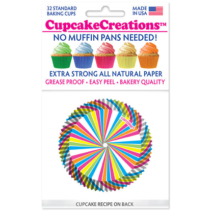 9045 Cupcake Creations Rainbow Swirl Baking Cups