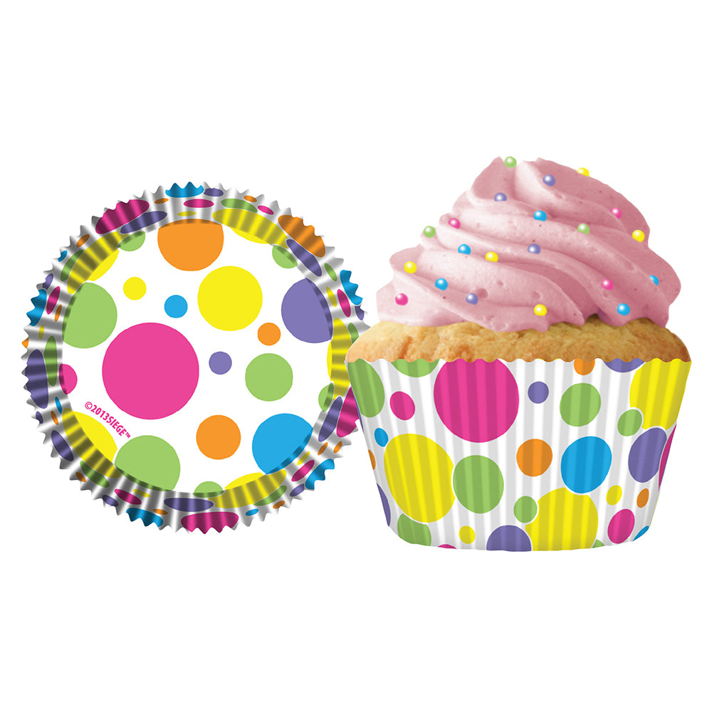 9046 Cupcake Creations Rainbow Dots Baking Cups