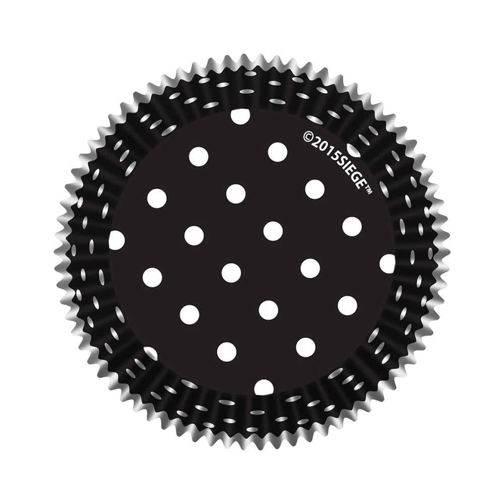 9062 Cupcake Creations Black Polka Dots Baking Cups