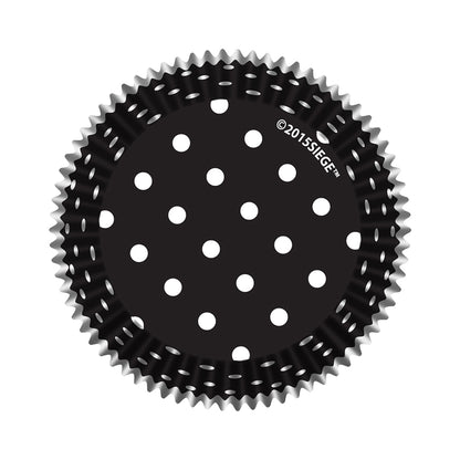 9062 Cupcake Creations Black Polka Dots Baking Cups