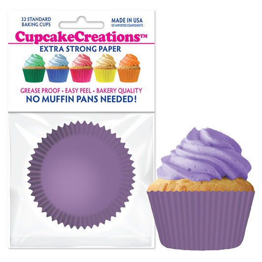 9077 Cupcake Creations Solid Lavender Baking Cups
