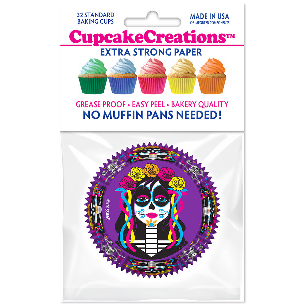 9080 Cupcake Creations Catrina Día de los Muertos Baking Cups