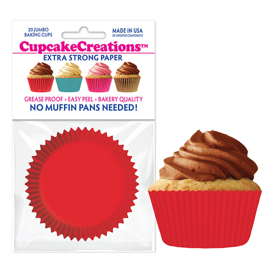 9102 Cupcake Creations Jumbo Red Baking Cups