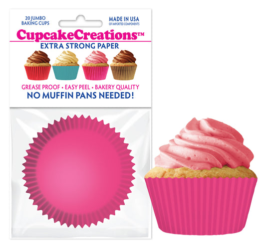 9103 Cupcake Creations Jumbo Pink Baking Cups