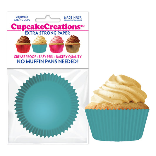 9104 Cupcake Creations Jumbo Turquoise Baking Cups
