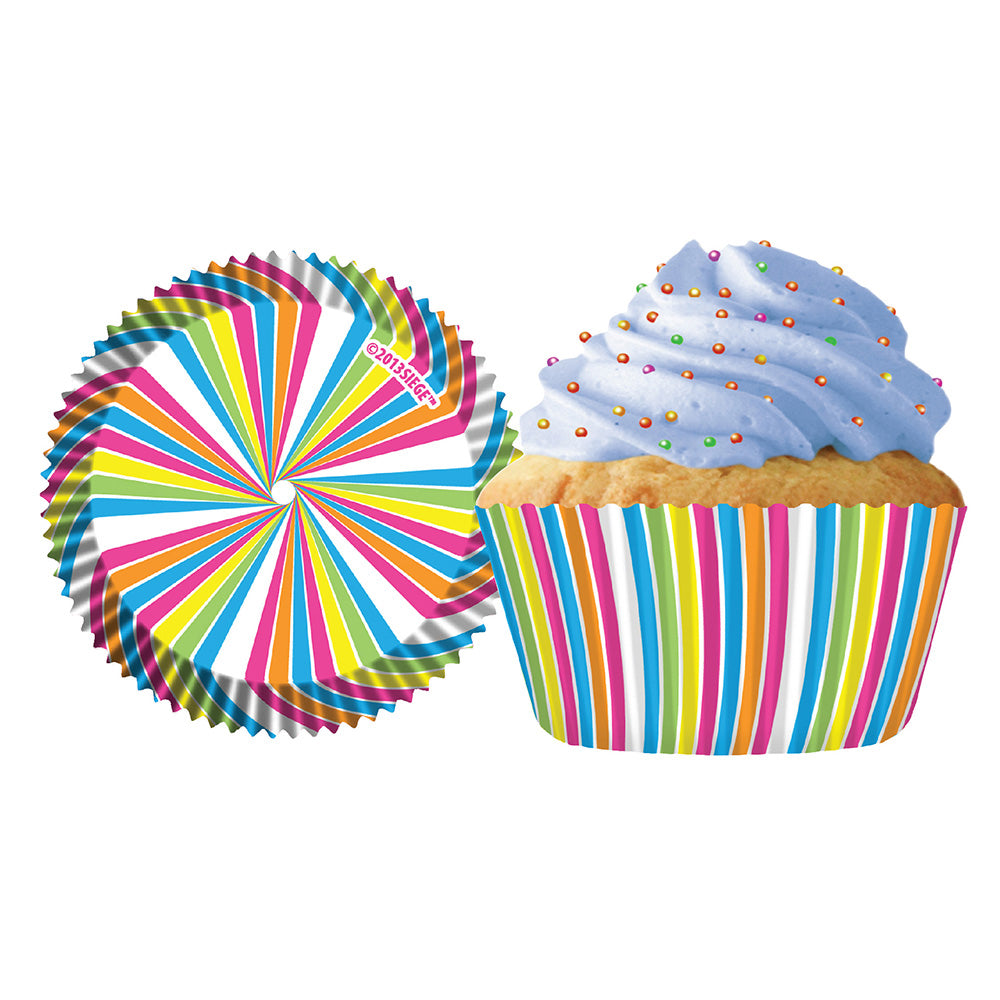 9110 Cupcake Creations Jumbo Rainbow Swirl Baking Cups