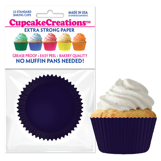 9122 Cupcake Creations Solid Navy Blue Baking Cups