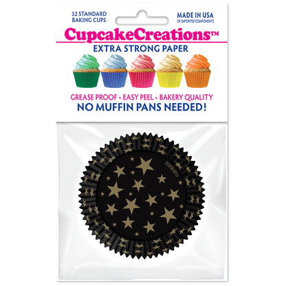 9178 Cupcake Creations Gold Stars Baking Cups