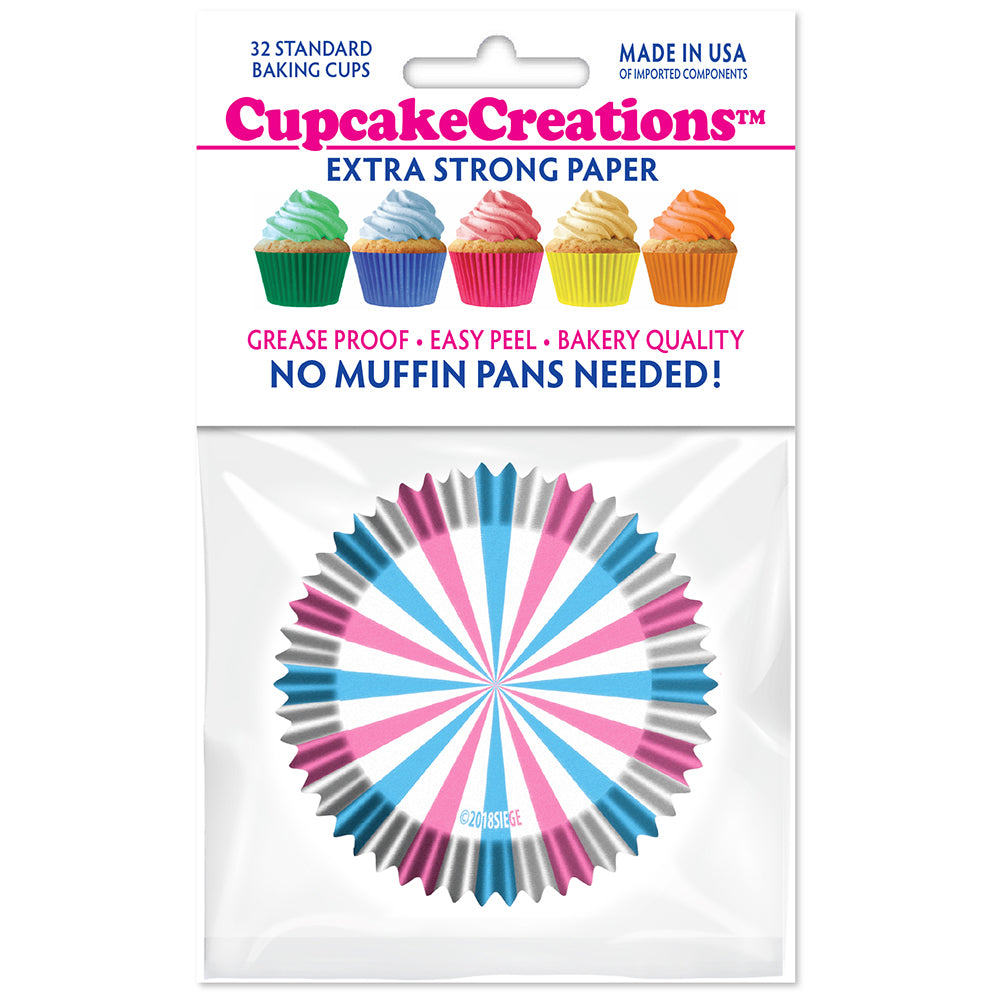 9181 Cupcake Creations Pink & Blue Reveal Baking Cups