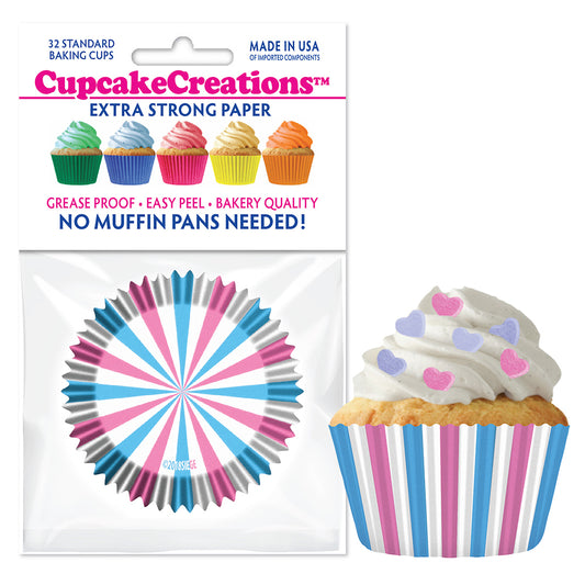 9181 Cupcake Creations Pink & Blue Reveal Baking Cups