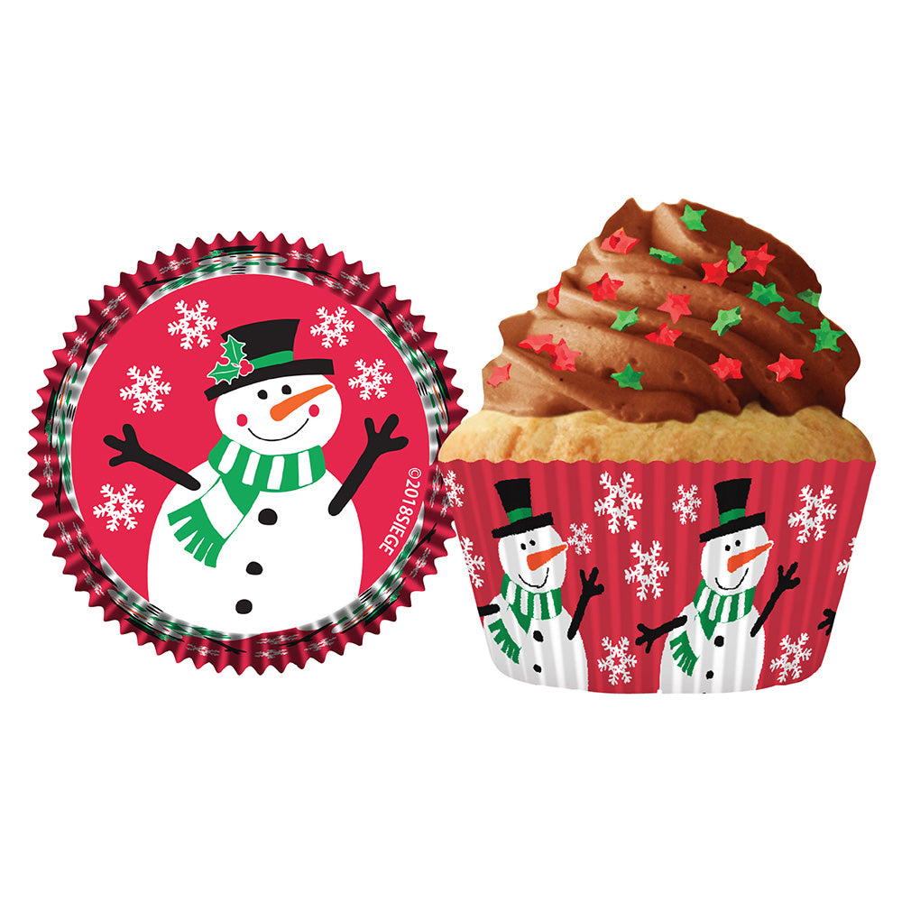 9190 Cupcake Creations Red Snowman Baking Cups