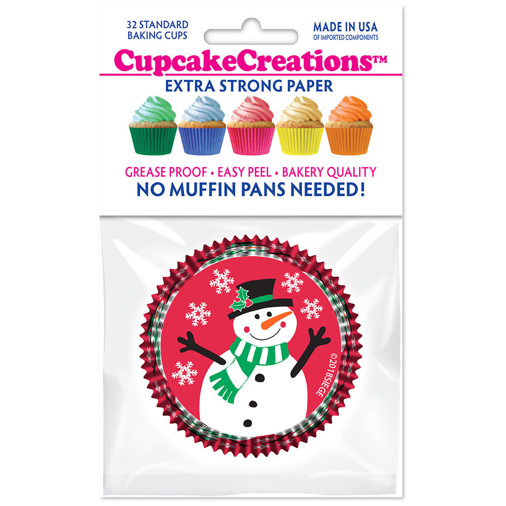 9190 Cupcake Creations Red Snowman Baking Cups