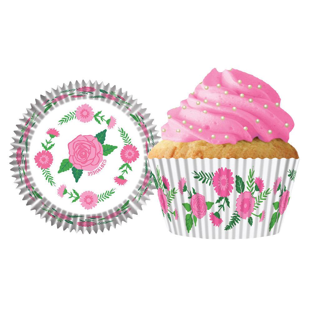 9196 Cupcake Creations Pink Flowers Baking Cups