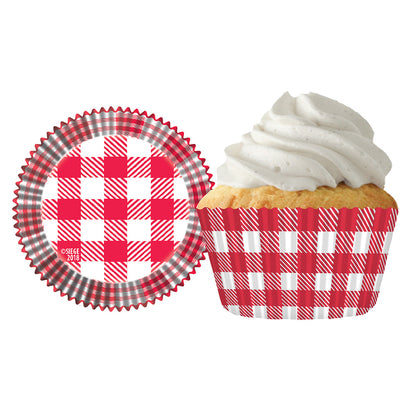 9198 Cupcake Creations Picnic Plaid Baking Cups