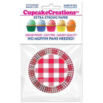 9198 Cupcake Creations Picnic Plaid Baking Cups