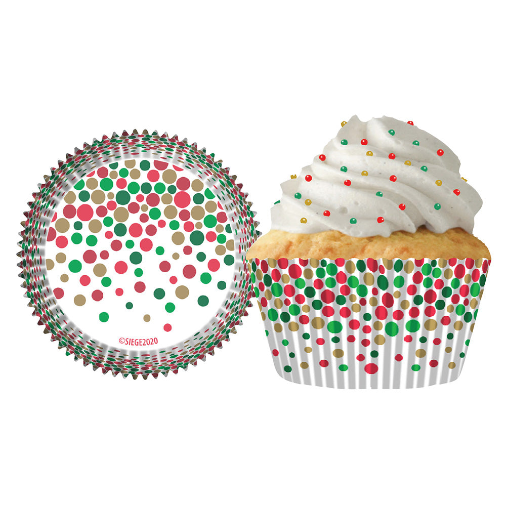 9209 Cupcake Creations Christmas Dots Baking Cups